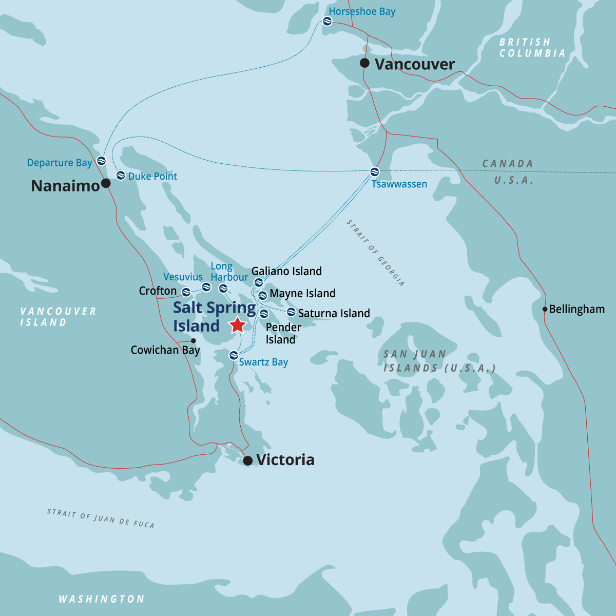 Ferry to Salt Spring Island from Vancouver